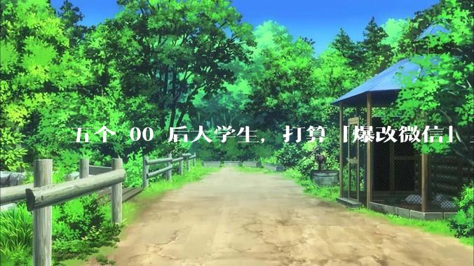 五个 00 后大学生，打算「爆改微信」_田飞_功能_赵培艺