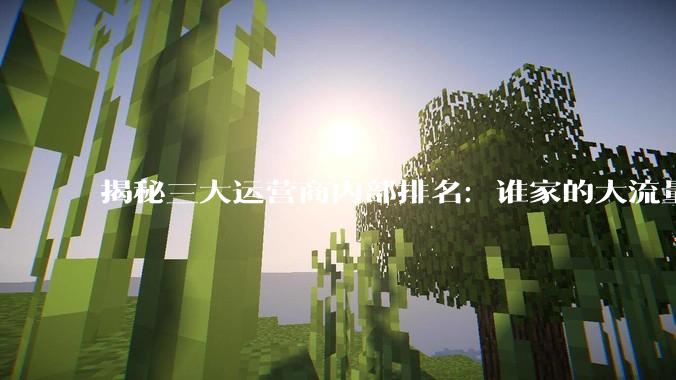 揭秘三大运营商内部排名：谁家的大流量卡最划算、网速最稳？_套餐_实际_宣传