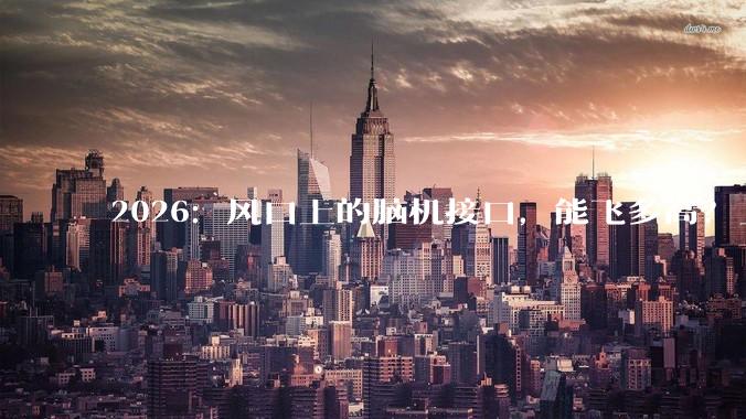 2026：风口上的脑机接口，能飞多高？_临床_商业化_技术