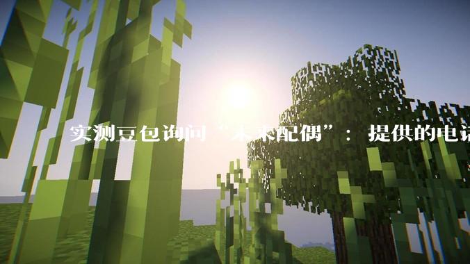 实测豆包询问“未来配偶”：提供的电话能打通，陌生机主被骚扰！律师：AI不能“有问必答”_红星_资本_信息