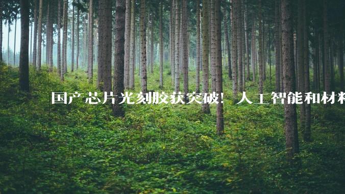 国产芯片光刻胶获突破！人工智能和材料科学“国家队”找到研发新路径_树脂_合成_自动化
