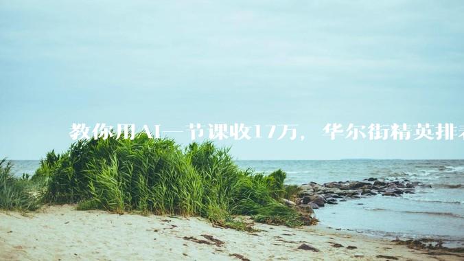 教你用AI一节课收17万，华尔街精英排着队付费_Wang_风险投资基金_银行