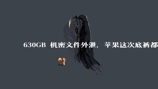 630GB 机密文件外泄，苹果这次底裤都快没了。。。_Pro_iPhone_芯片