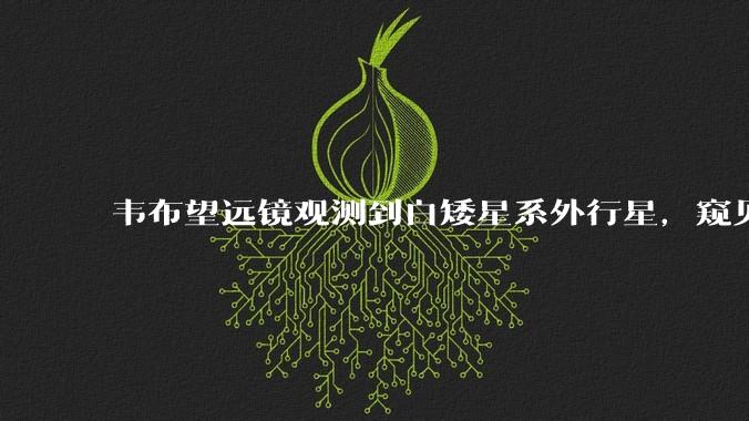 韦布望远镜观测到白矮星系外行星，窥见太阳系60亿年后命运_恒星_团队_轨道