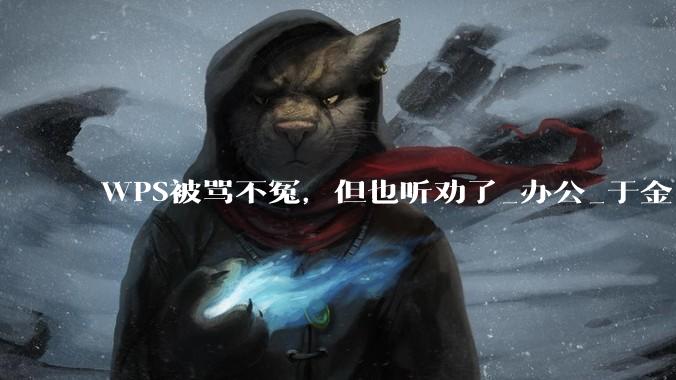 WPS被骂不冤，但也听劝了_办公_于金山_用户