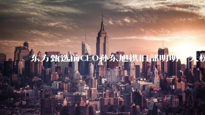 东方甄选前CEO孙东旭携旧部明明、天权创业，要复刻成下一个“与辉同行”？_直播_董宇辉_公司