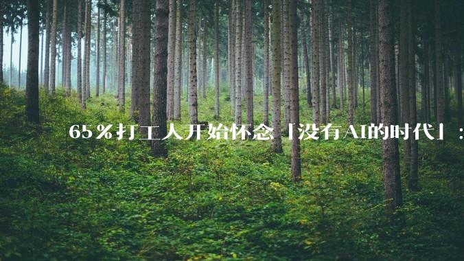 65%打工人开始怀念「没有AI的时代」：被“AI垃圾”逼疯、要和AI卷效率，工作也更没意义_员工_企业_slop