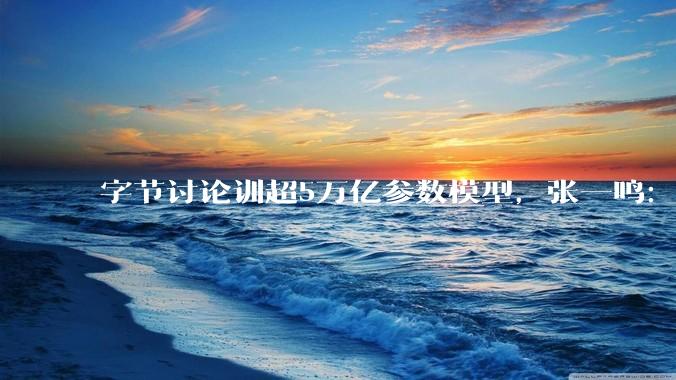 字节讨论训超5万亿参数模型，张一鸣：不蒸馏、别被Coding这种短期热点影响_Seed_火山_引擎