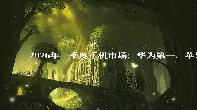 2026年二季度手机市场：华为第一、苹果躺赢，小米跌两成_One_Omdia_份额