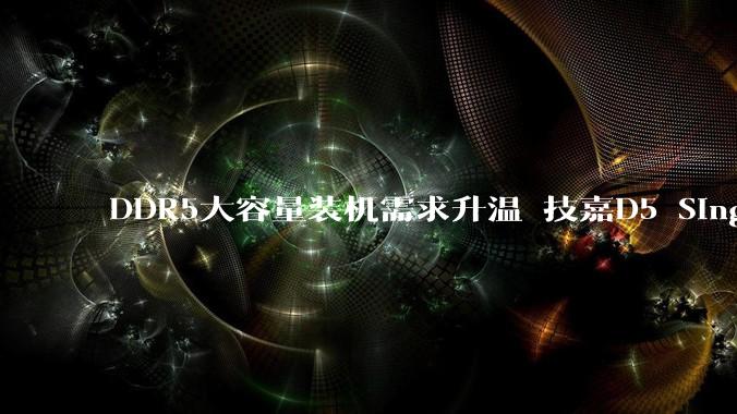 DDR5大容量装机需求升温 技嘉D5 Single Boost带来单条高频新选择 - *